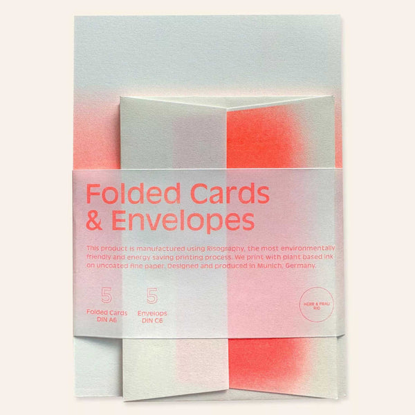 charles and marie GLOW | KLAPP-GRUSSKARTEN-SET | Risographiedruck | DIN A6 | Herr & Frau Rio