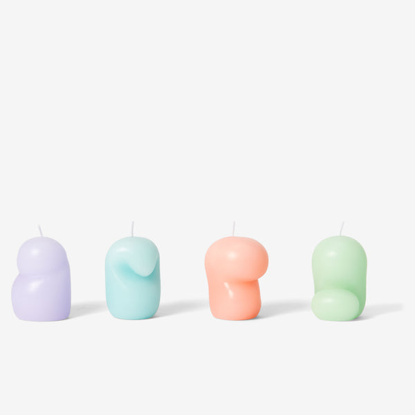 Charles And Marie GOOBER Mini | Set Aus Vier Kleinen KERZEN | Talbot & Yoon | Areaware