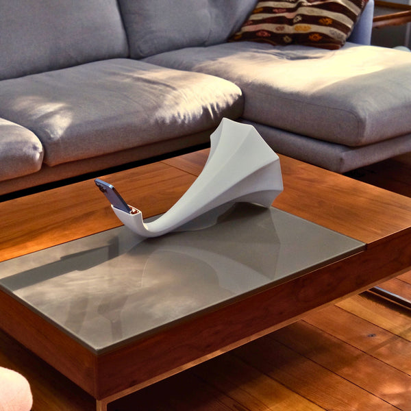 Charles And Marie GRAMOFONE - Matt-weisses Porzellan GRAMMOPHON - D=41 Cm | Holaria