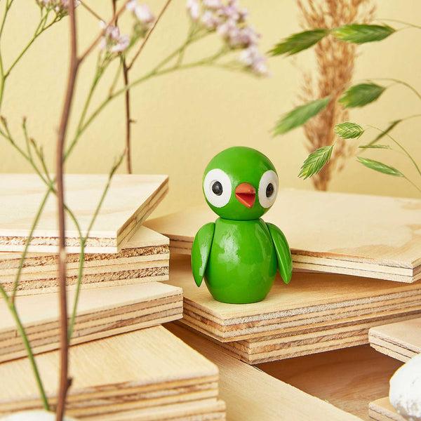 Charles And Marie GRATEFUL GREEN - Kleiner Grüner Holz-Deko-Vogel - Spring Birds - Chresten Sommer | Spring Copenhagen