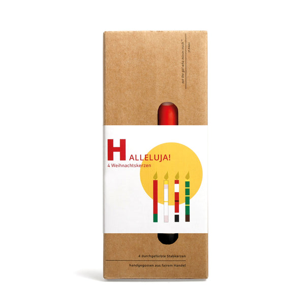 Charles And Marie HALLELUJA - Dünne Weihnachtskerzen Im 4er SET - 8-9 Std. Brenndauer | Not The Girl Who Misses Much