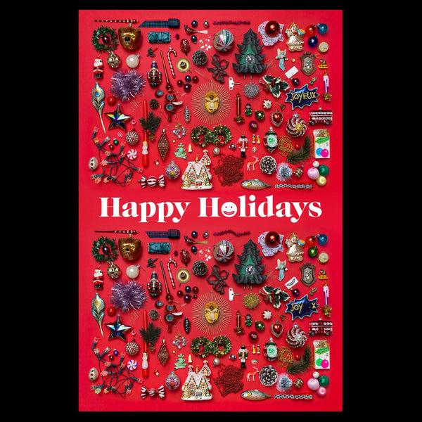 charles and marie HAPPY HOLIDAYS | 100 Unterschiede Spiel & Rätsel POSTER | 65x100cm | Stratier
