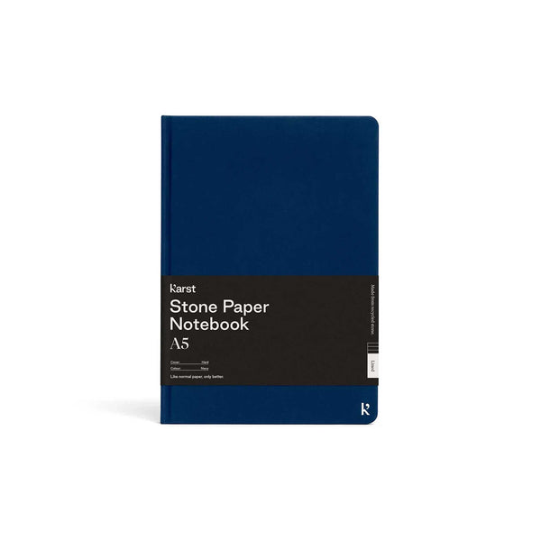 charles and marie Hardcover NOTEBOOK A5 | Navy-blaues NOTIZBUCH | Karst Stone Paper