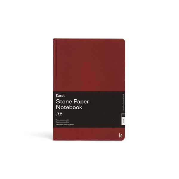 charles and marie Hardcover NOTEBOOK A5 | Pinot-rotes NOTIZBUCH | Karst Stone Paper