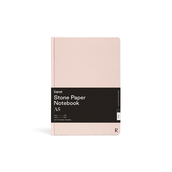 charles and marie Hardcover NOTEBOOK A5 | rosa NOTIZBUCH | Karst Stone Paper