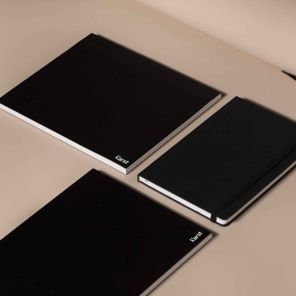 Charles And Marie Hardcover SKETCHPAD - Schwarzer SKIZZENBLOCK | Karst Stone Paper