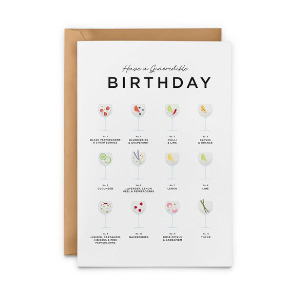 charles and marie HAVE a GINcredible BIRTHDAY – Geburtstags-Grusskarte A5 | Everlong Print