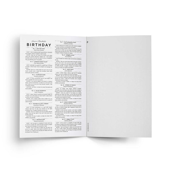 Charles And Marie HAVE A PLANTastic BIRTHDAY – Geburtstags-Grusskarte A5 | Everlong Print