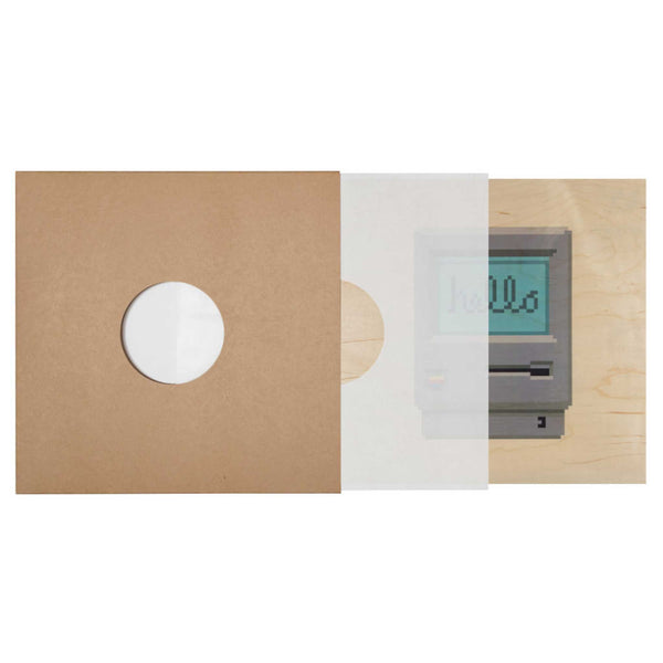 Charles And Marie HELLO 80's MAC | Design POSTER Aus Holz | 30x30 Cm | Woodhi