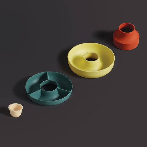 Charles And Marie HOOP 2 | 4-teilige SERVIERSCHALE | Shane Schneck | Ommo