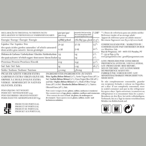 Charles And Marie HORNHECHT In Nativem Olivenöl Extra | Feinkost FISCHKONSERVE | 120gr | José Gourmet