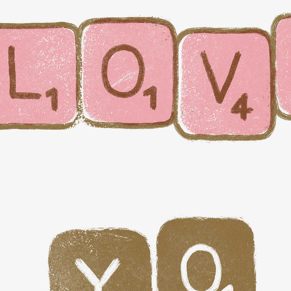 Charles And Marie I LOVE YOU SCRABBLE | Grafik POSTER | A3 Format | Just Another Cool Design