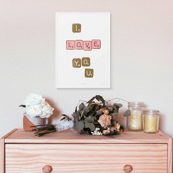 charles and marie I LOVE YOU SCRABBLE | Grafik POSTER | A3 Format | Just Another Cool Design