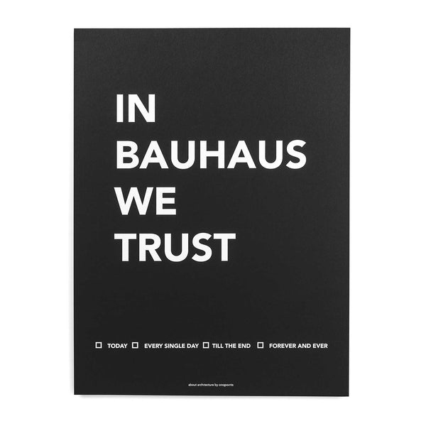 Charles And Marie IN BAUHAUS WE TRUST | POSTER | 30x40 Cm | Cinqpoints