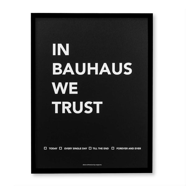 Charles And Marie IN BAUHAUS WE TRUST | POSTER | 30x40 Cm | Cinqpoints