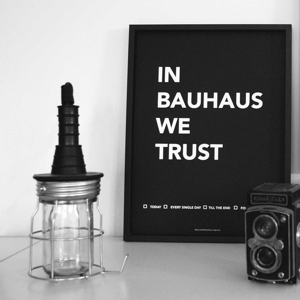 charles and marie IN BAUHAUS WE TRUST | POSTER | 30x40 cm | Cinqpoints