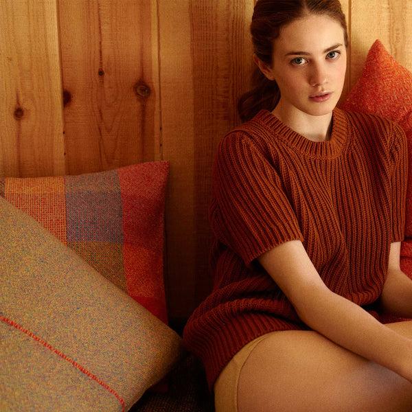 Charles And Marie INTEGRATE CUSHION - Multicolor Kissenbezug - 50x50 Cm - 100% Merino Wolle | Cristian Zuzunaga