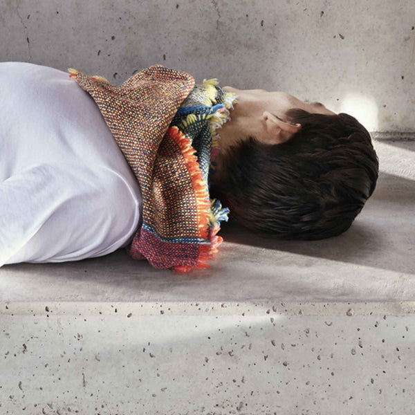 Charles And Marie INTEGRATE SNOOD Blau | LOOP SCARF SCHLAUCHSCHAL | 100% Merino | Cristian Zuzunaga