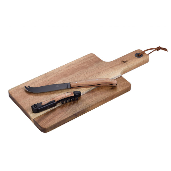 Charles And Marie Käse- & Wein-Set - Black Edition 3-teiliges Set | Laguiole