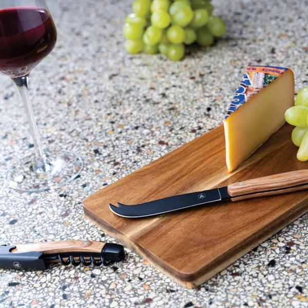 charles and marie Käse- & Wein-Set - Black Edition 3-teiliges Set | Laguiole