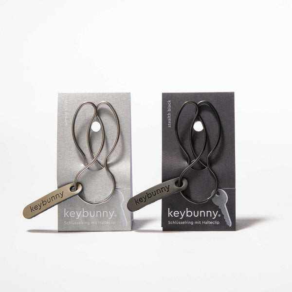charles and marie KEYBUNNY - Schlüsselring mit Halteclip - 2er-Set | keybunny