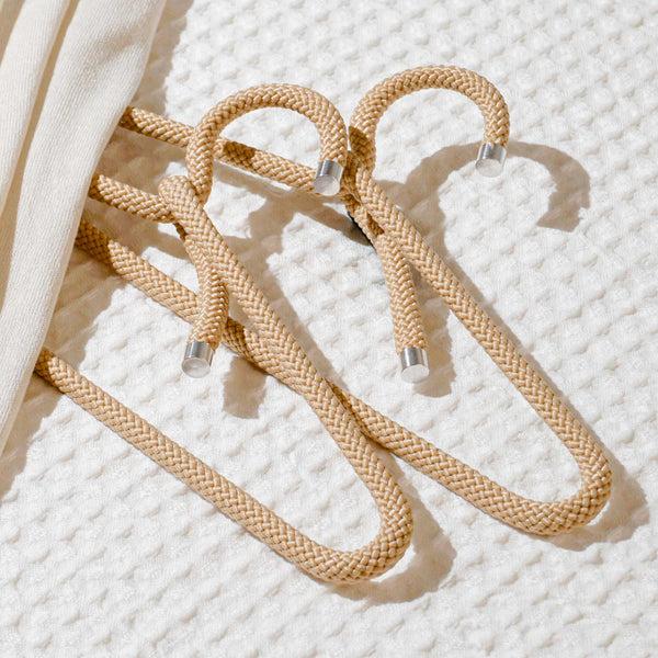 Charles And Marie KIDS ROPE HANGER | Kinder-Textil-Kleiderbügel Aus Seil | 3er Set | Peppermint Products