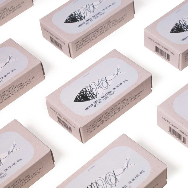 charles and marie Kleine geräucherte MAKRELEN in nativem Olivenöl extra | Feinkost FISCHKONSERVE | 120gr | José Gourmet