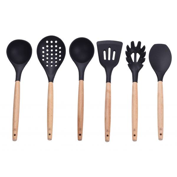 Charles And Marie Kochutensilien-Set Mit Behälter - Black Edition 6-teiliges Set | Laguiole