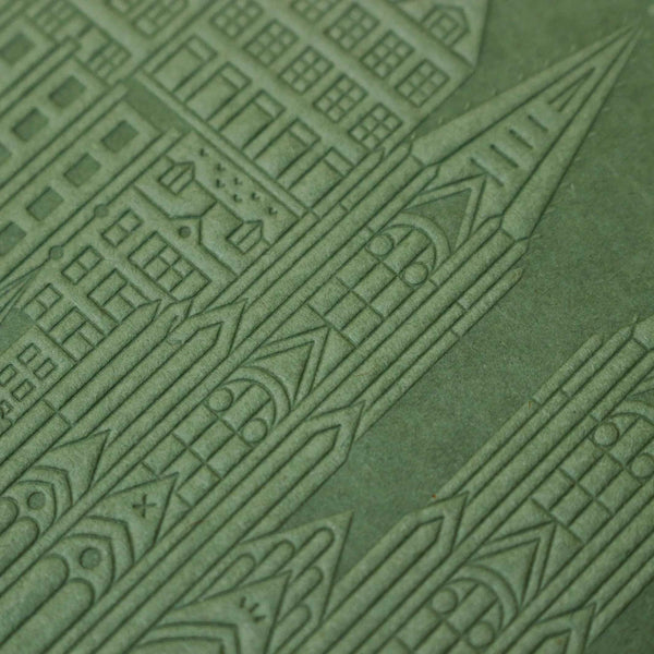 Charles And Marie KÖLN NOTEBOOK | grünes NOTIZBUCH | 18x13 Cm & 128 Seiten | The City Works