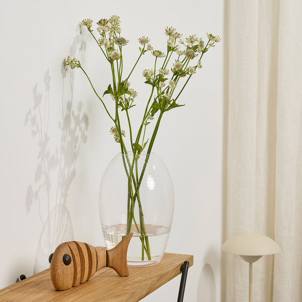 Charles And Marie LAINE OVAL | Ovale GLAS-VASE | H=20 Cm | Samuli Helavuo | Spring Copenhagen