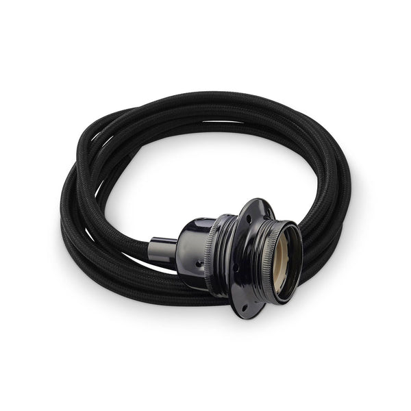 charles and marie Lampenfassung mit schwarzem Textilkabel | Hey There Hi