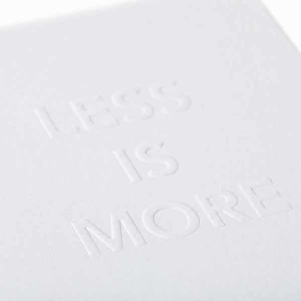 Charles And Marie LESS IS MORE | GRUSSKARTE | Architekten Zitate | 10x15 Cm | Cinqpoints