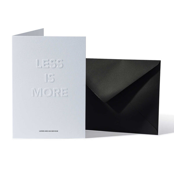 charles and marie LESS IS MORE | GRUSSKARTE | Architekten Zitate | 10x15 cm | Cinqpoints