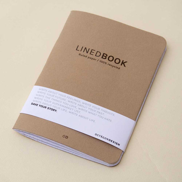 Charles And Marie Linedbook | 3er Set | Linierte Beige Kleine NOTIZBÜCHER | Octàgon Design