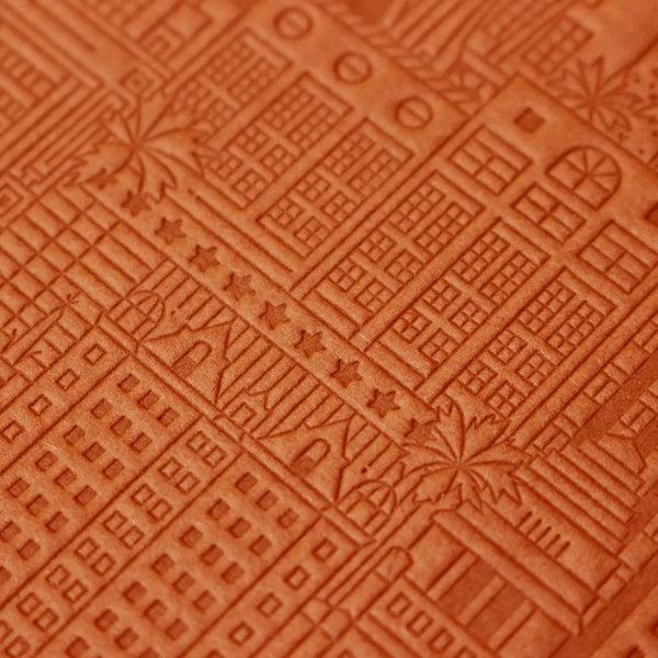 Charles And Marie LOS ANGELES NOTEBOOK | rostfarbenes NOTIZBUCH | 18x13 Cm & 128 Seiten | The City Works