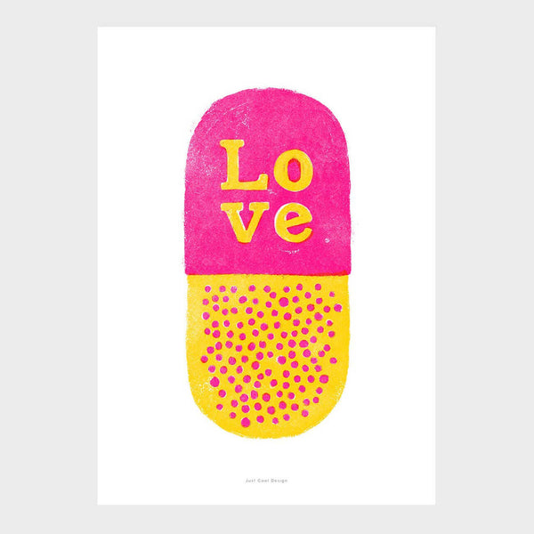 Charles And Marie LOVE PILL | Grafik POSTER | A3 Format | Just Another Cool Design