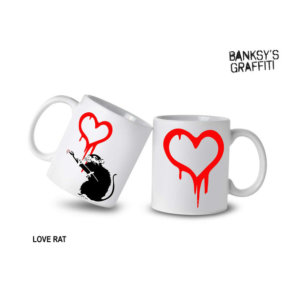 Charles And Marie LOVE RAT | Banksy KAFFEE- & TEE-BECHER | Urban.ity