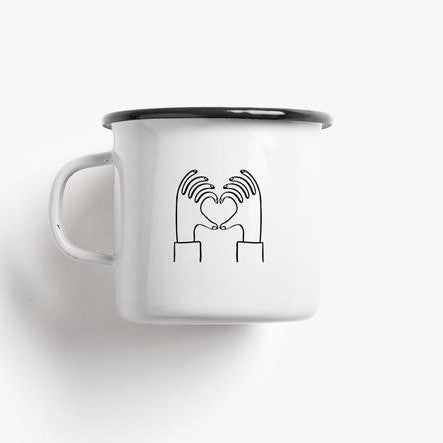Charles And Marie LOVE YOU A LATTE - Emaillebecher | Typealive