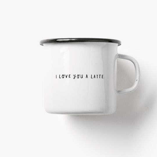charles and marie LOVE YOU A LATTE - Emaillebecher | typealive