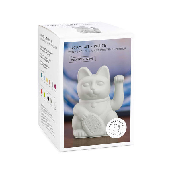 Charles And Marie LUCKY CAT | Weisse Japanische WINKEKATZE | TALISMAN & GLÜCKSBRINGER | Donkey Products