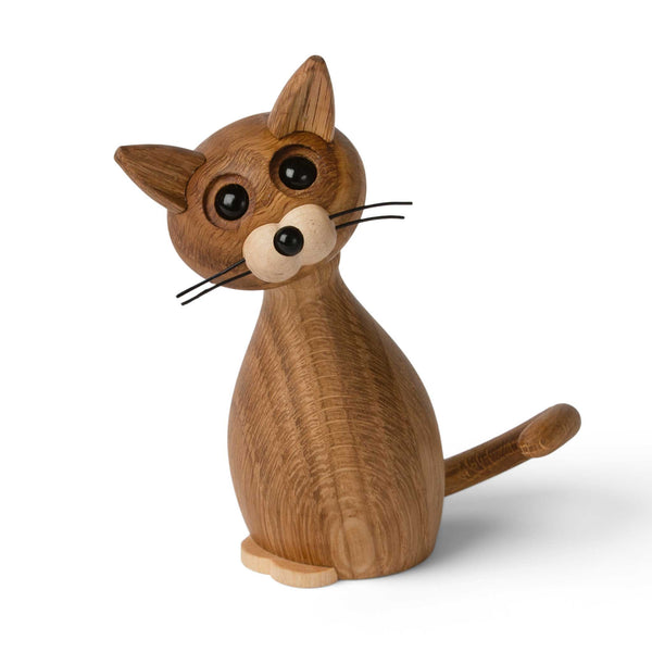 Charles And Marie LUCKY THE CAT | Lustige Kleine KATZE | Holz-DEKOFIGUR | Chresten Sommer | Spring Copenhagen