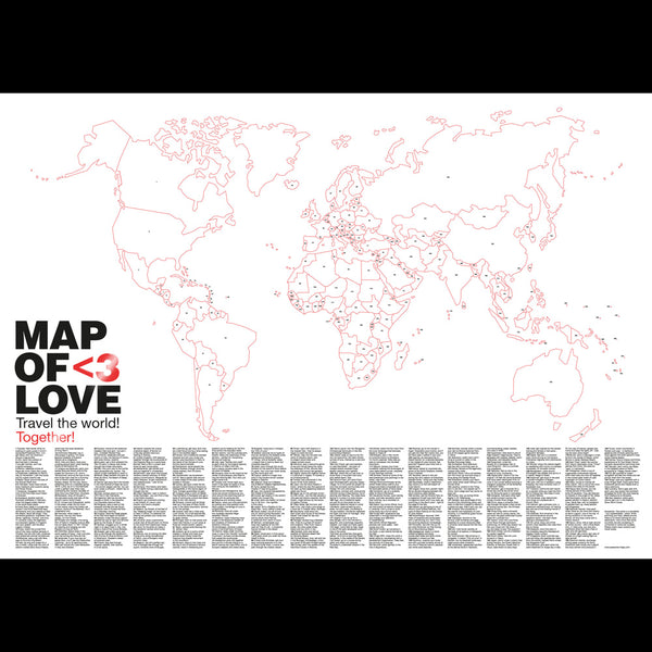 Charles And Marie Map Of Love | WELTKARTE Für Liebende | Awesome Maps