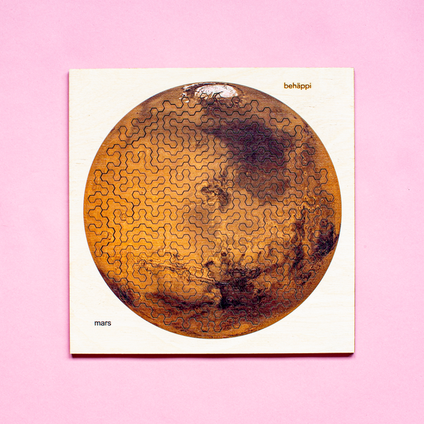 Charles And Marie MARS | Außergewöhnliches IQ-HOLZPUZZLE | PLANETEN-Serie | Level Schwer | Behäppi