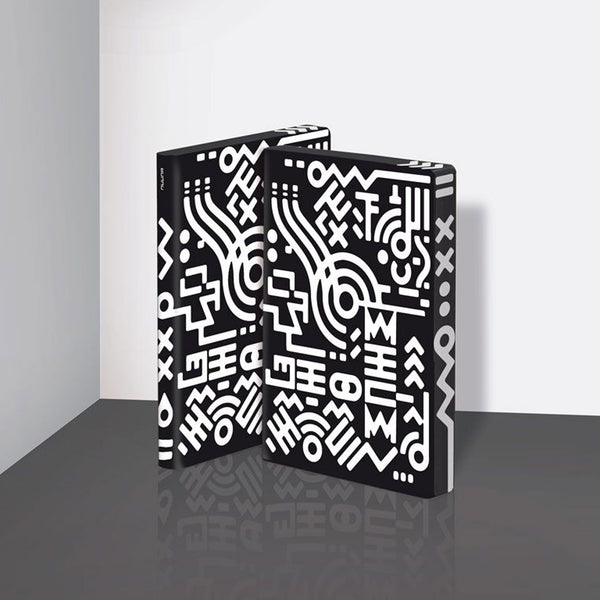 charles and marie METROPOLIS | GRAPHIC L Serie | schwarzes NOTIZBUCH | Nuuna