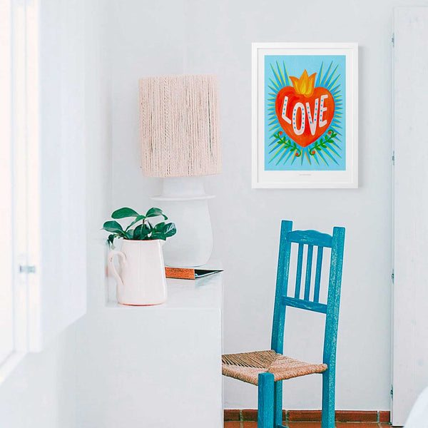 Charles And Marie MEXICAN LOVE HEART | Grafik POSTER | A4 Format | Just Another Cool Design