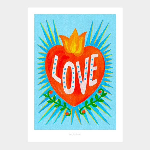 Charles And Marie MEXICAN LOVE HEART | Grafik POSTER | A4 Format | Just Another Cool Design