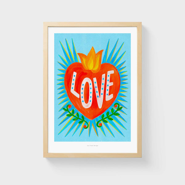 charles and marie MEXICAN LOVE HEART | Grafik POSTER | A4 Format | Just Another Cool Design