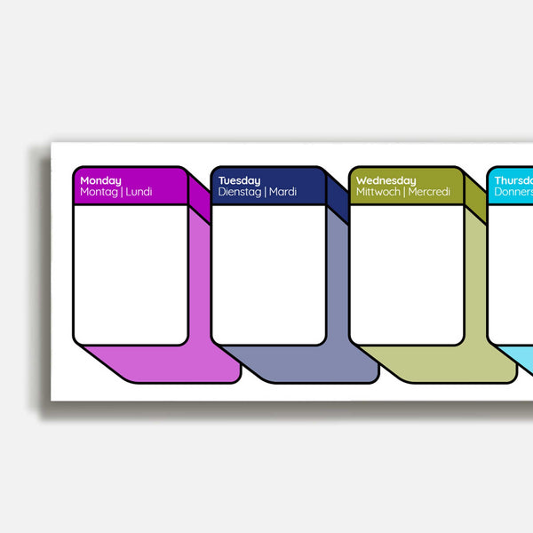 charles and marie Mini WEEK PLANNER Blocki | Kleiner WOCHENPLANER | 50 Seiten | nolki