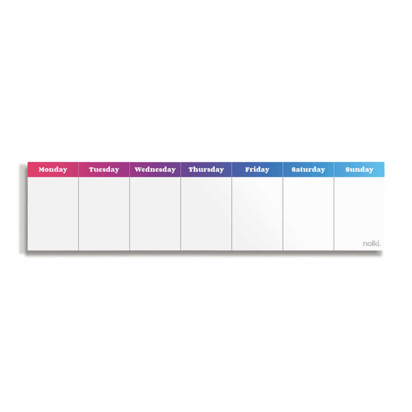 charles and marie Mini WEEK PLANNER Spectrum | Kleiner WOCHENPLANER | 50 Seiten | nolki