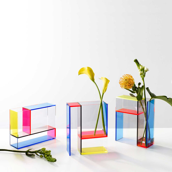 charles and marie MONDRI VASE Neon | VASE | Frank Kerdil | 24x19x8 5 cm | MoMA
